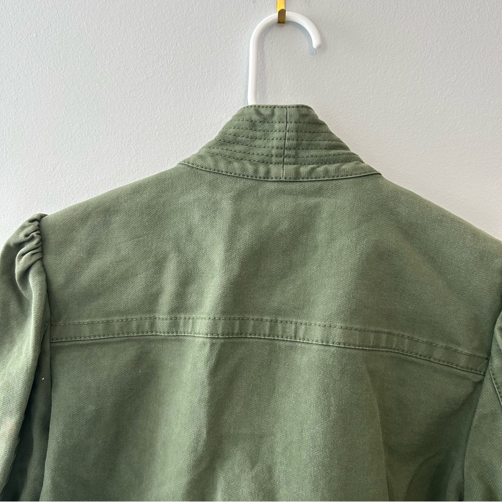 Derek Lam 10 Crosby Green Army Cropped Cargo Jacket Size 4 - Picture 10 of 12